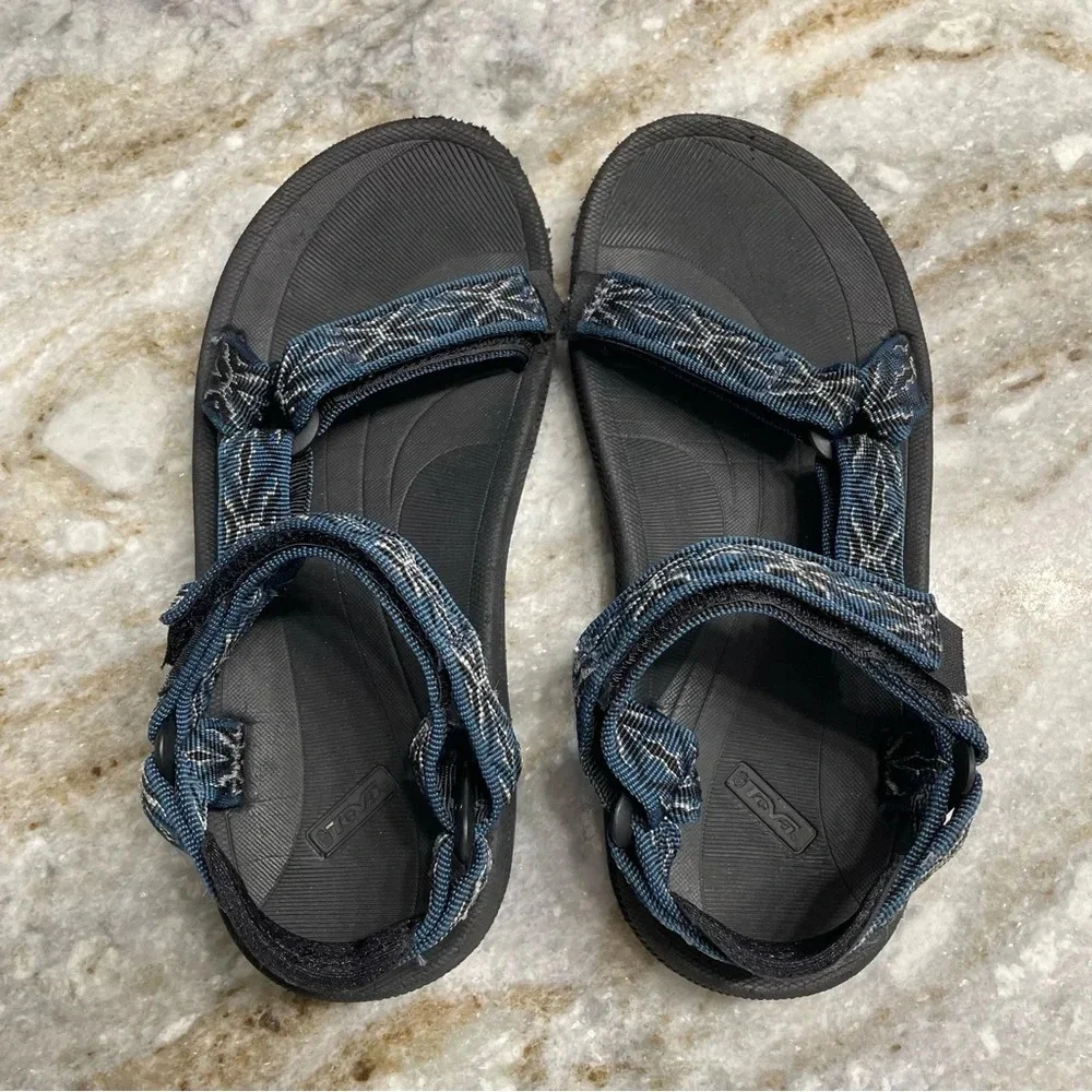 TEVA HURRICANE HIKING SPORT ADJUSTABLE STRAP BLUE/BLACK SANDAL size 4
